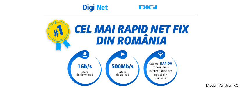 DIGI cel mai rapid internet fix din Romania