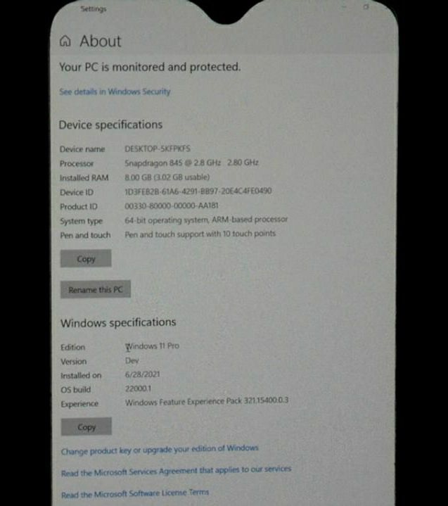 Windows 11 OnePlus 6T