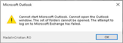 Cannot start Microsoft Outlook Cannot open the Outlook window