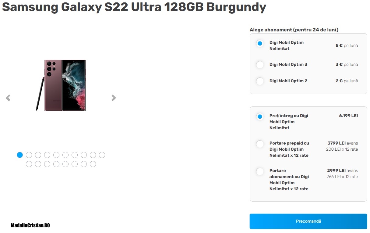 Samsung Galaxy S22 Ultra VoLTE DIGI.Mobil