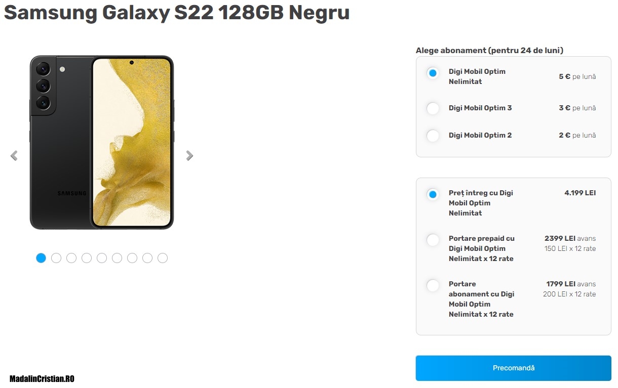 Samsung Galaxy S22 VoLTE DIGI.Mobil - MadalinCristian.RO