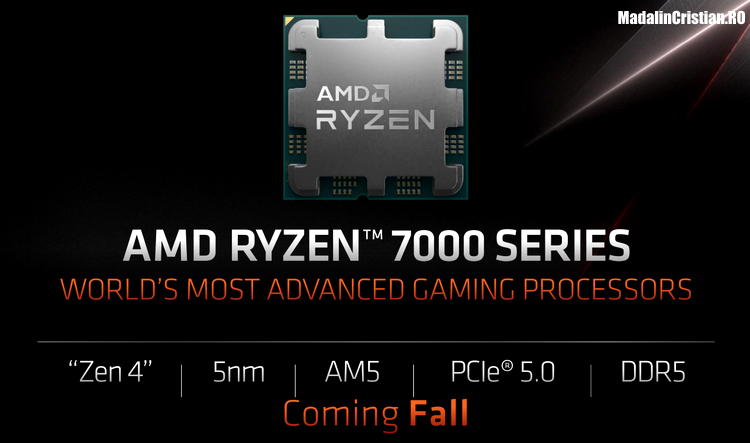 AMD a anunțat Ryzen 7000 pe AM5