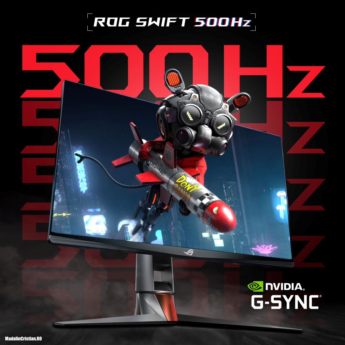 Republic of Gamers anunță monitorul de gaming pentru esports ROG Swift 500Hz