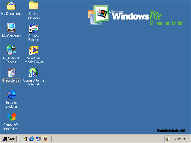 windows me default desktop
