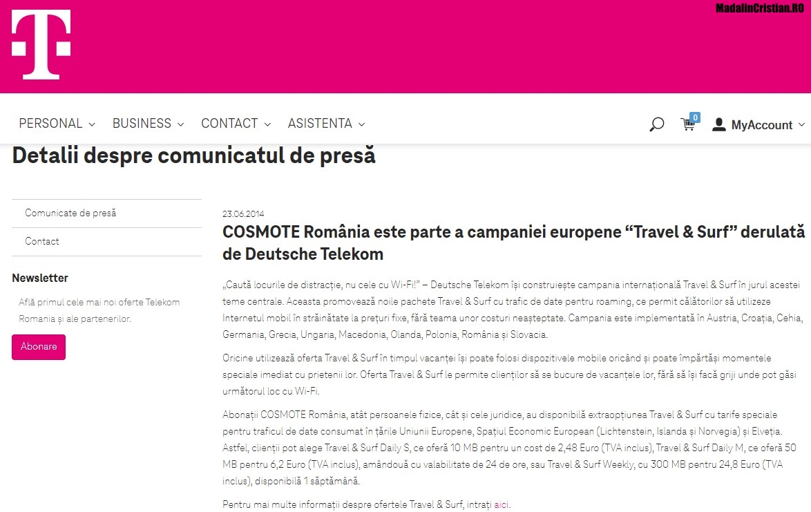 Comunicat COSMOTE 23.06.2014