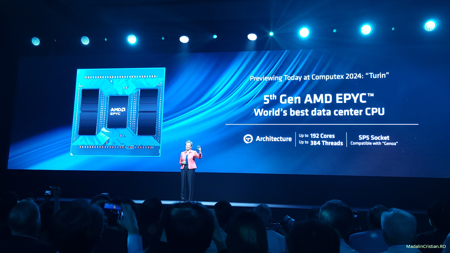 AMD anunță 3nm EPYC Turin cu 192 de nuclee și 384 de fire