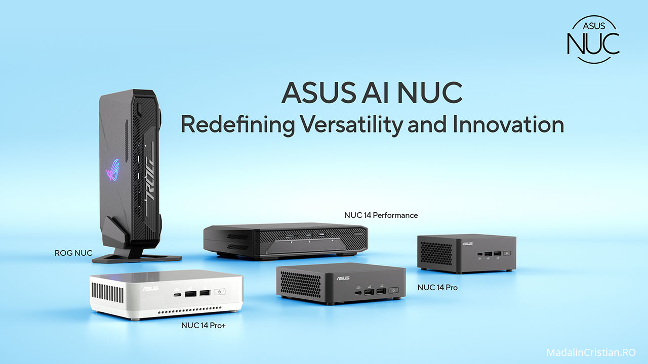 ASUS a lansat gama completă ASUS NUC cu AI