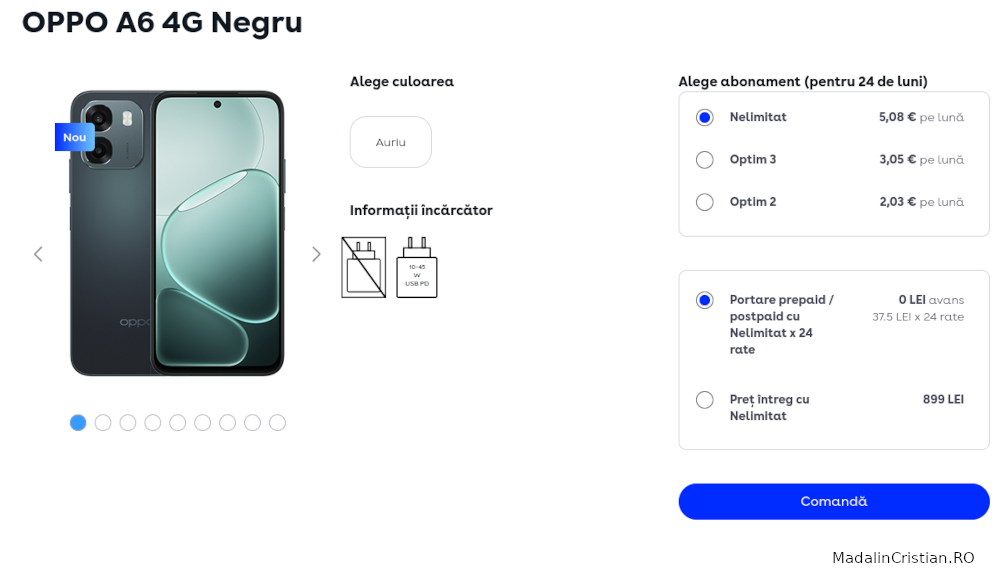 Oppo A6 4G în oferta VoLTE și VoWiFi a DIGI.Mobil