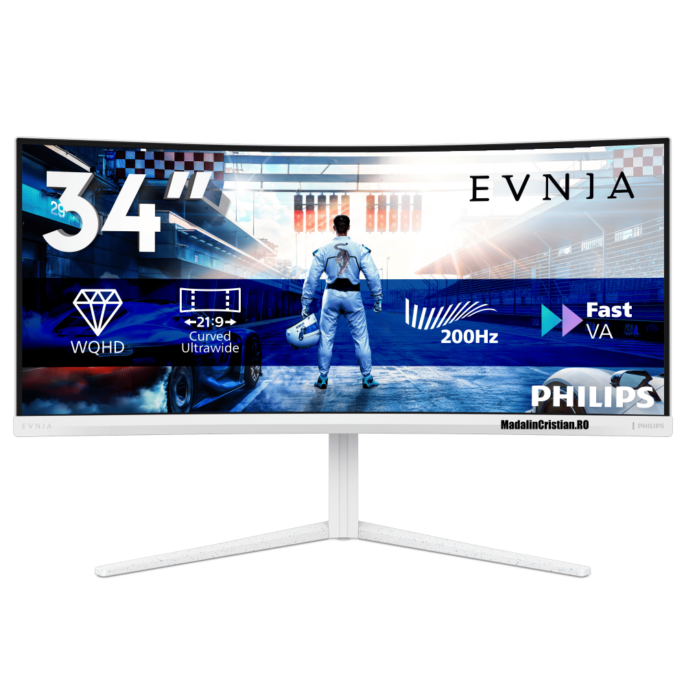 Philips lansează monitorul curbat Evnia 34M2C5601QA