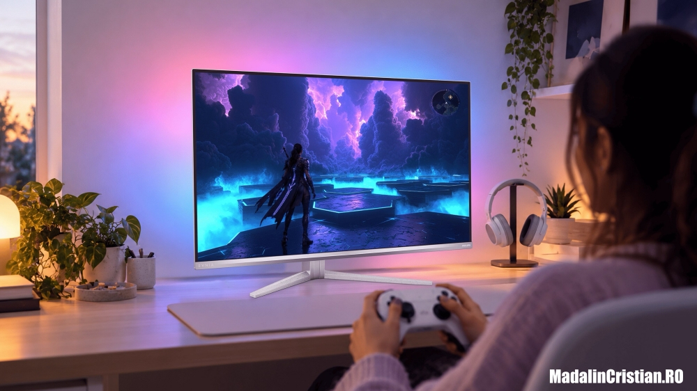 Noile monitoare Philips Evnia transformă gamingul pe consolă într-o experiență mai captivantă